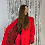Women's trouser suit classic red. France.