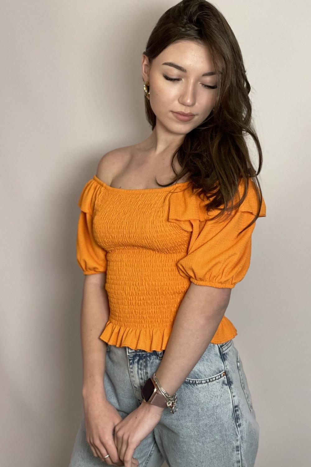 Stylish orange top-rubber Roket fashion