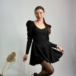 Mini black corset dress 906