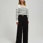 Women's milk striped jumper Z-SW-4228 MOODO