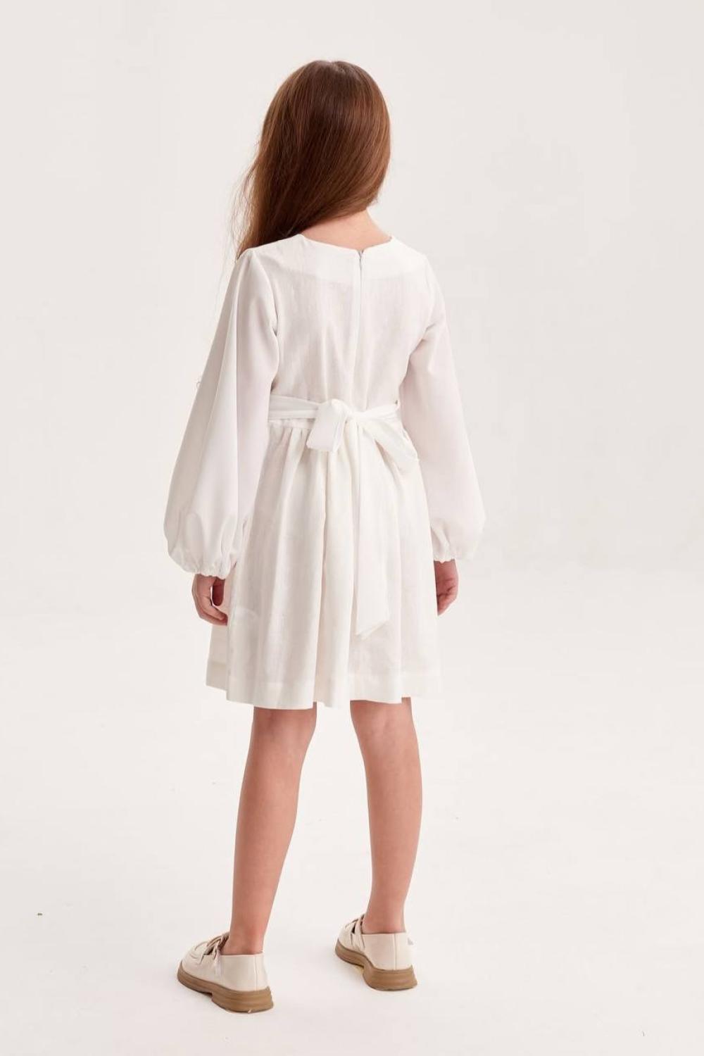 Embroidered dress with spikes for girls