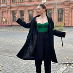Coat-robe women's demi-season cashmere black 260C FINE LINE