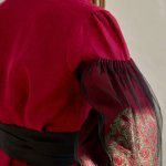 Жіноча вишиванка в кольорі бордо авторської роботи