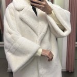 Milk double-sided sheepskin coat