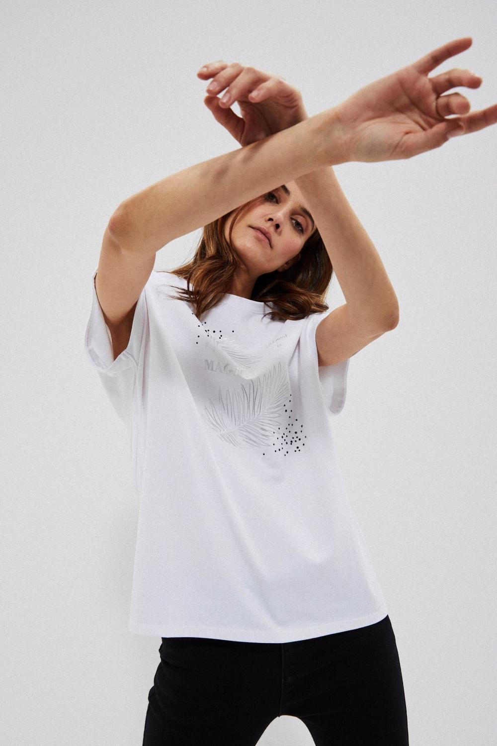 T-shirt white L-TS-3708 Moodo