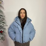Grey-blue short vest jacket