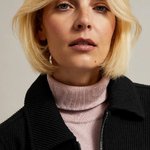Women's jacket is black