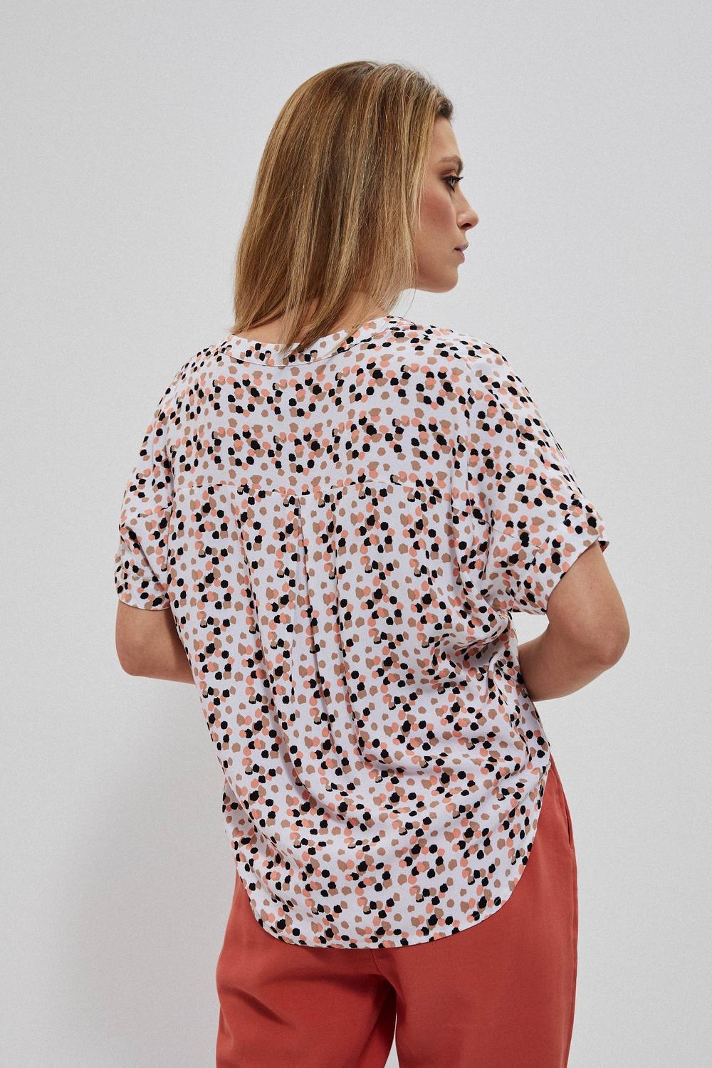 Blouse with short sleeves printed Moodo L-KO-3728