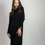 Сукня трикотажна чорна PPT Style Н-9116