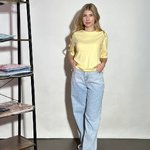 Blue straight jeans
