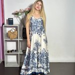 Printed milk silk jumpsuit