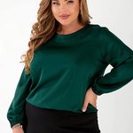 Emerald silk blouse