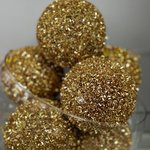 Christmas tree ball 31 cm, with shiny gold powder