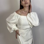 Сукня-олівець коктельна молочна Lavanda