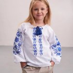 Вишиванка дитяча Барвінок блакитний