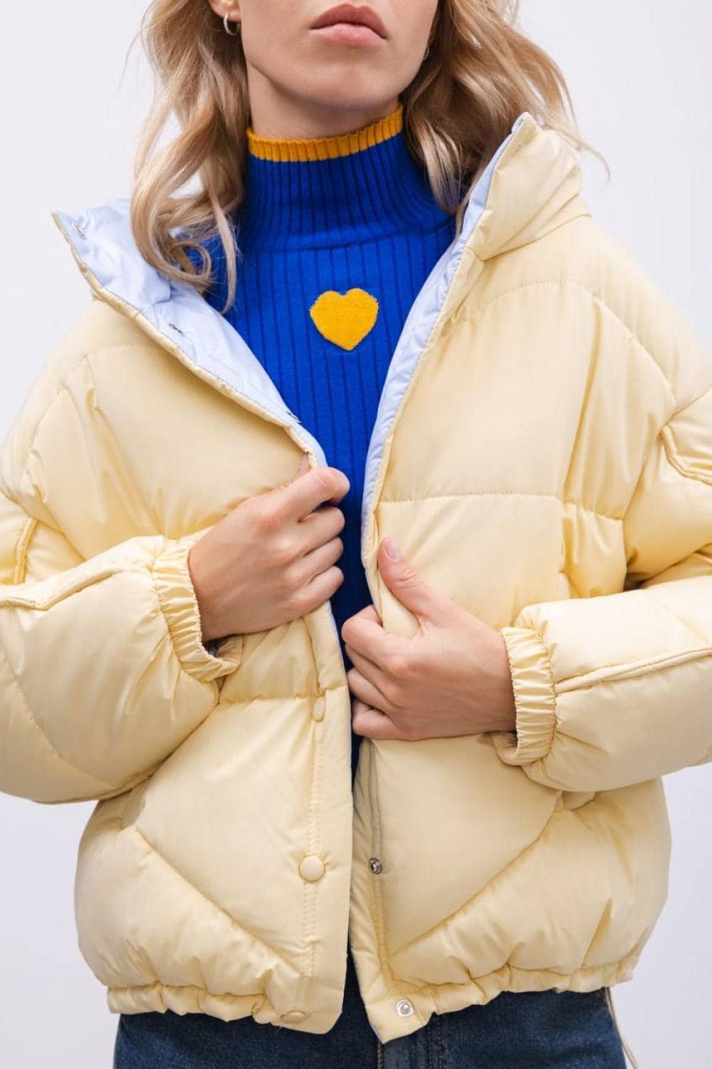 Yellow cropped jacket