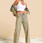 Vintage jeans with rivets
