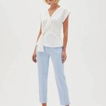 White blouse with short sleeves