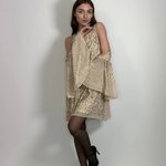 Сукня коротка коктейльна з камінням Faust couture B-1074
