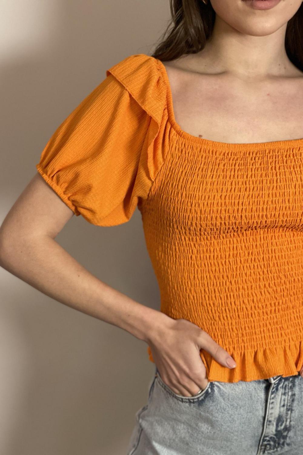 Stylish orange top-rubber Roket fashion