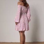 Mini dress with a flower