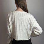 Sweater knitted with a free cut milky Tilya STIMMA