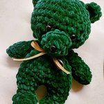 Gift Toy Green Teddy Bear / Handmade by Polovchenko N.