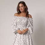 Mini dress with a flower