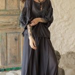 Black palazzo pants 07791 MAXA