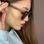 Glasses brown with leopard print L-OK-3403