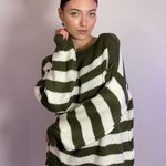 Светр білий в смужку 266-3130 Unisono