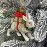 Новорічна підвіска/Зайчик з подарунками