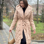 Пальто жіноче зимове довге бежеве 11-565 GRACIA