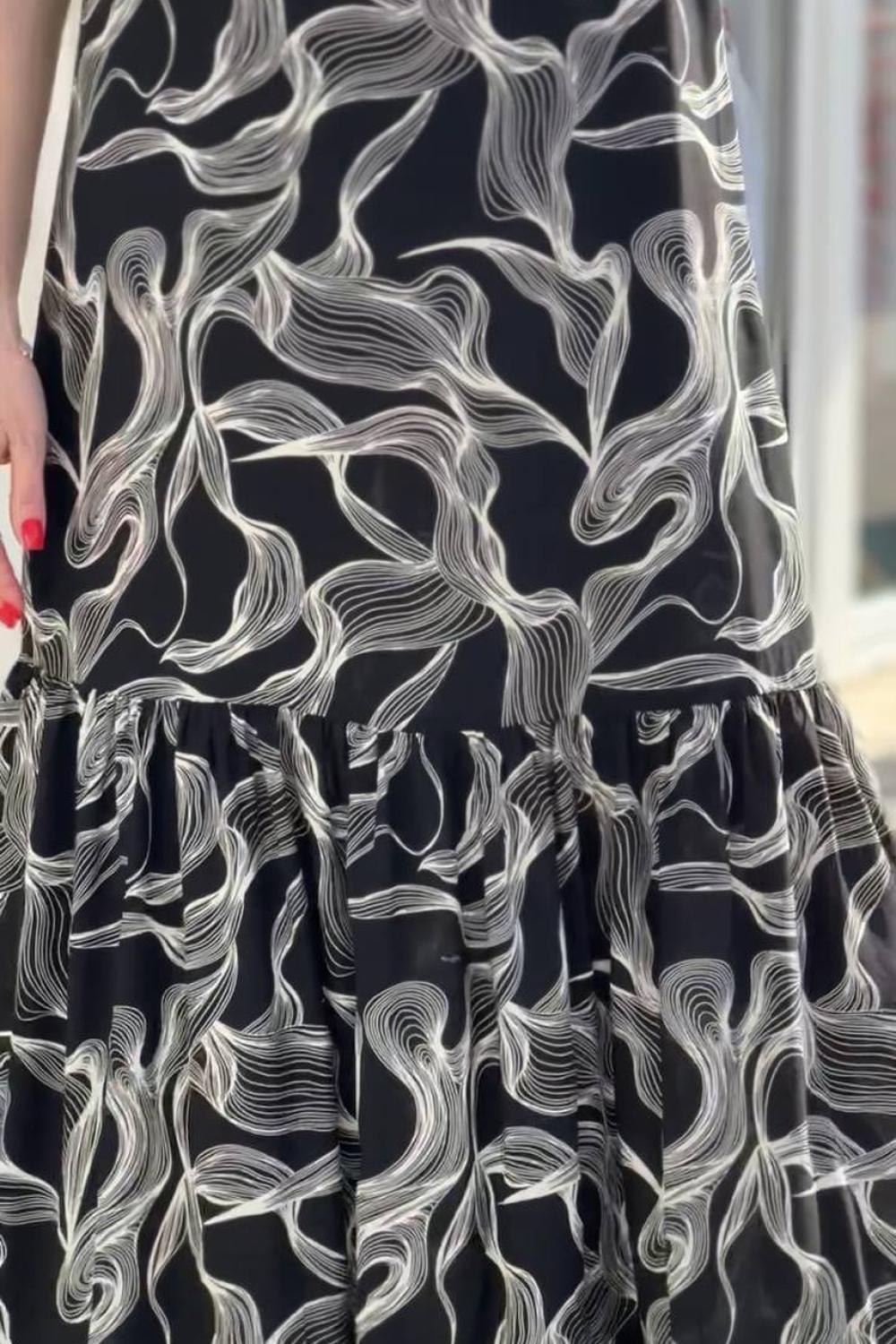 Black summer maxi dress