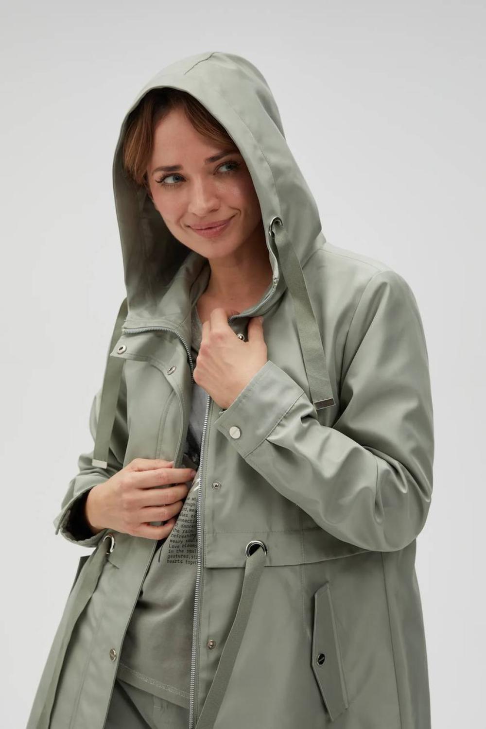Spring olive raincoat