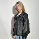 Black matte raincoat jacket