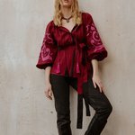 Вишиванка бордова EMBROIDERED GEM