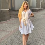 White linen mini dress