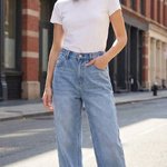 Baggy blue women's jeans baggy-6085