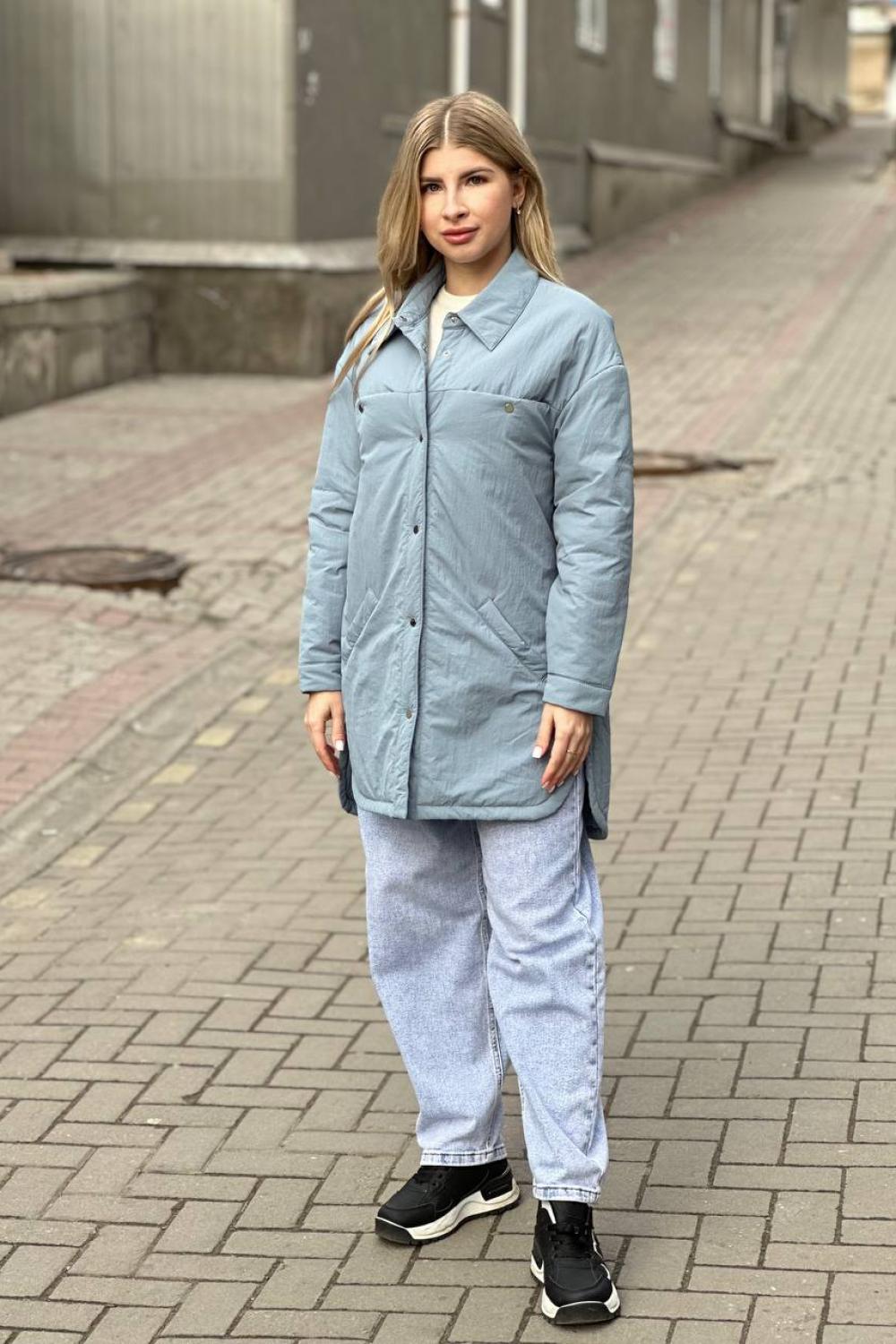 Куртка сорочка блакитна