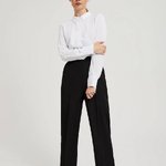White classic viscose blouse