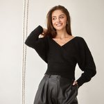 Black eco-leather shorts with pockets 1792 Bellise