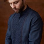 Men's embroidered linen shirt
