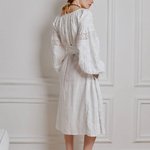 Cукня вишиванка жіноча на весілля біла Наталка EMBROIDERED GEM