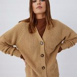 Cardigan beige with buttons Moodo Z-SW-3624