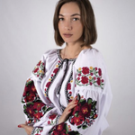 Вишиванка жіноча біла VZHKM80
