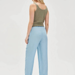 Blue lyocell pants