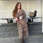 Сукня принтована трикотажна на великі розміри Petro Soroka