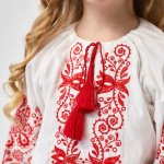 Вишиванка дитяча Лілія червона