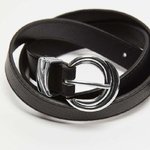 Black eco-leather belt for women L-PA-4004 MOODO
